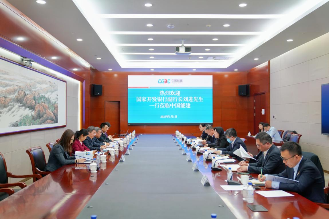 中国能建总会计师李丽娜与国家开发银行副行长刘进举行会谈