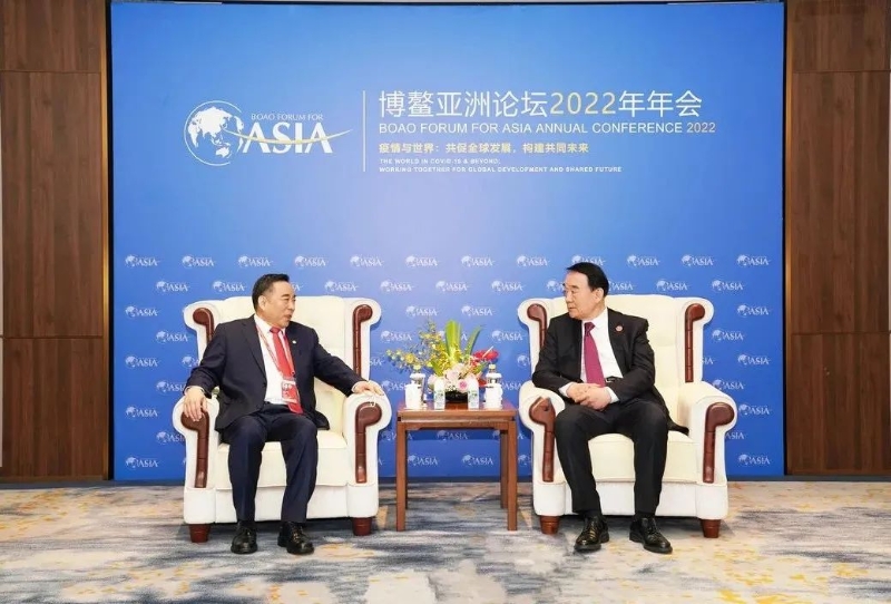 中国能建党委书记、董事长宋海良与博鳌亚洲论坛秘书长李保东会谈