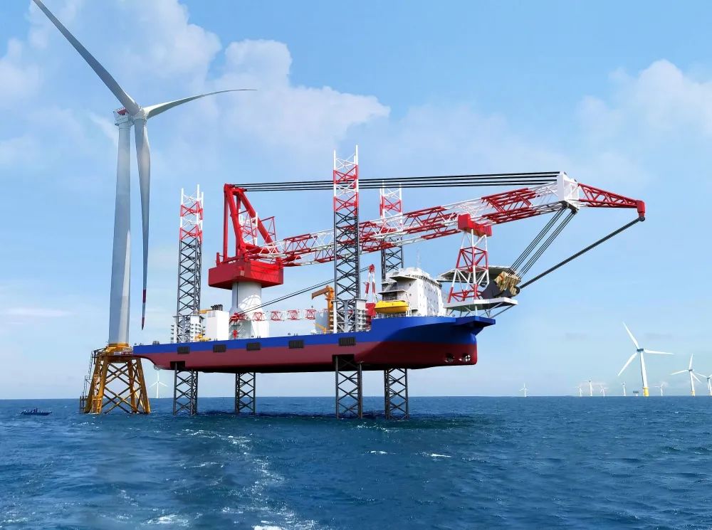 深远海施工利器 振华重工1600吨自升式风电平台开工